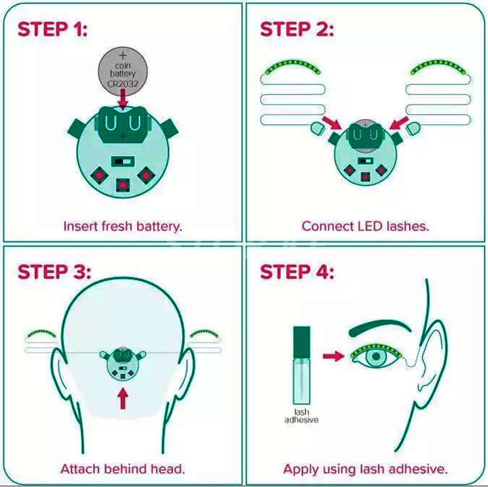 LEDライトまつげ – 魅力的な視線を保証