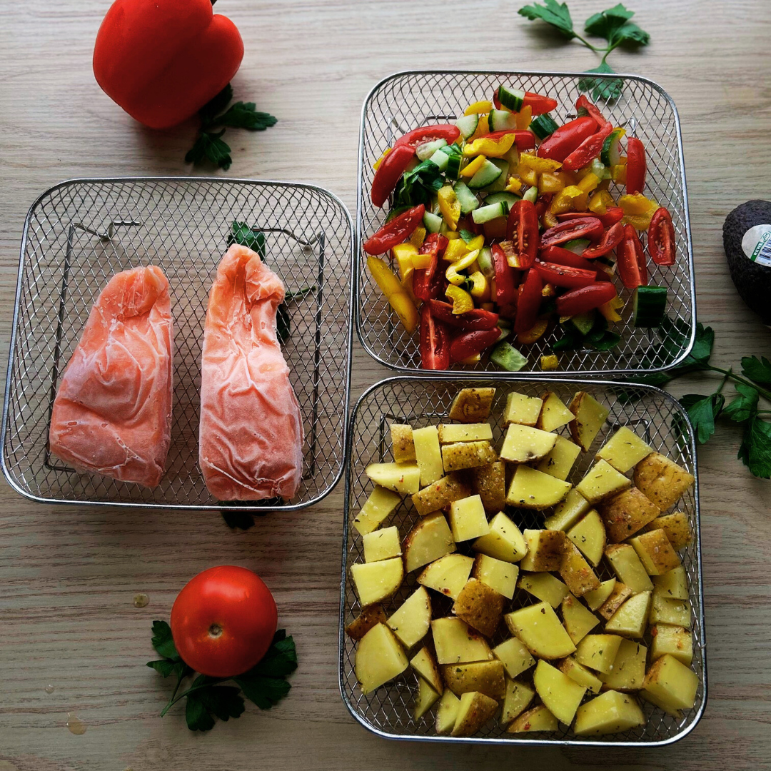 Staplingskorgar för jämn luftlagning (x3) 