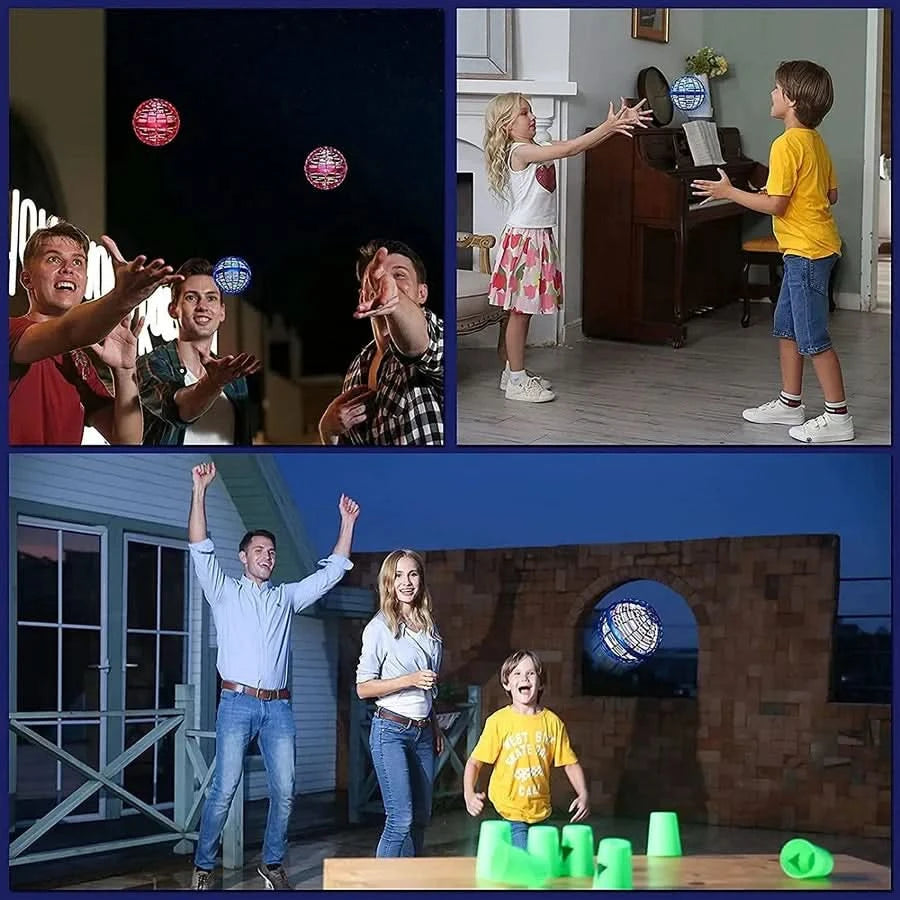 Bola voladora luminosa para juegos divertidos e interactivos 