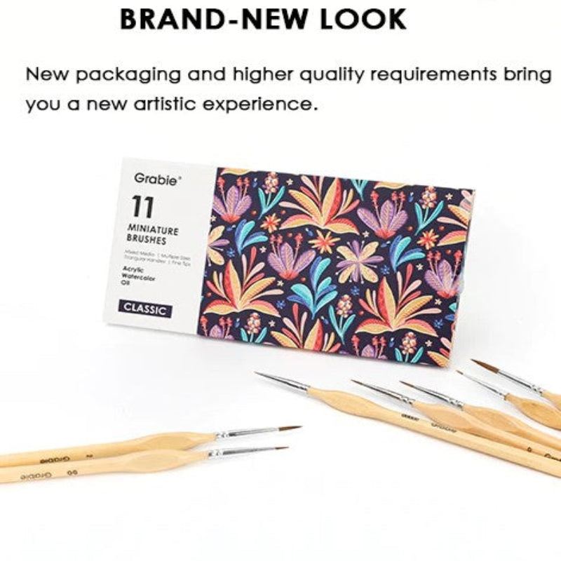 מכחולים מדויקים לפרטים קטנים ומושלמים (x11) 