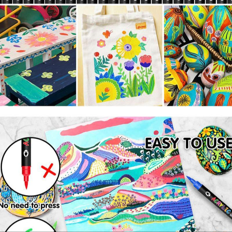 Μαρκαδόροι ακρυλικών χρωμάτων για λαμπερές δημιουργίες 