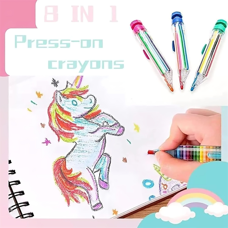 8-color pen in 1 – Instant creative drawing (x2) 