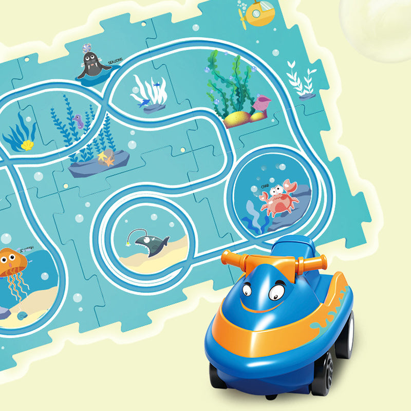 Krets-puslespill med elektriske kjøretøy 