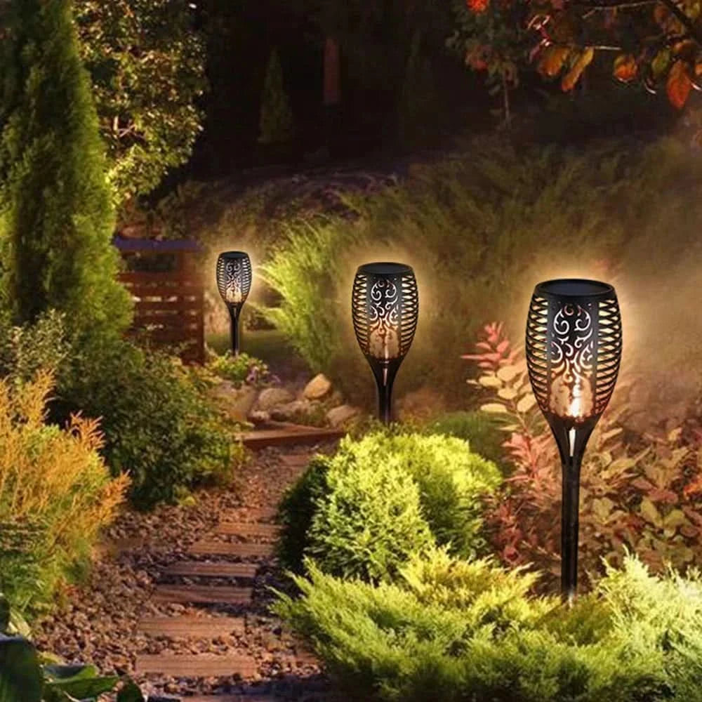 Solárna LED lampa – Realistický plameň bez ohňa 