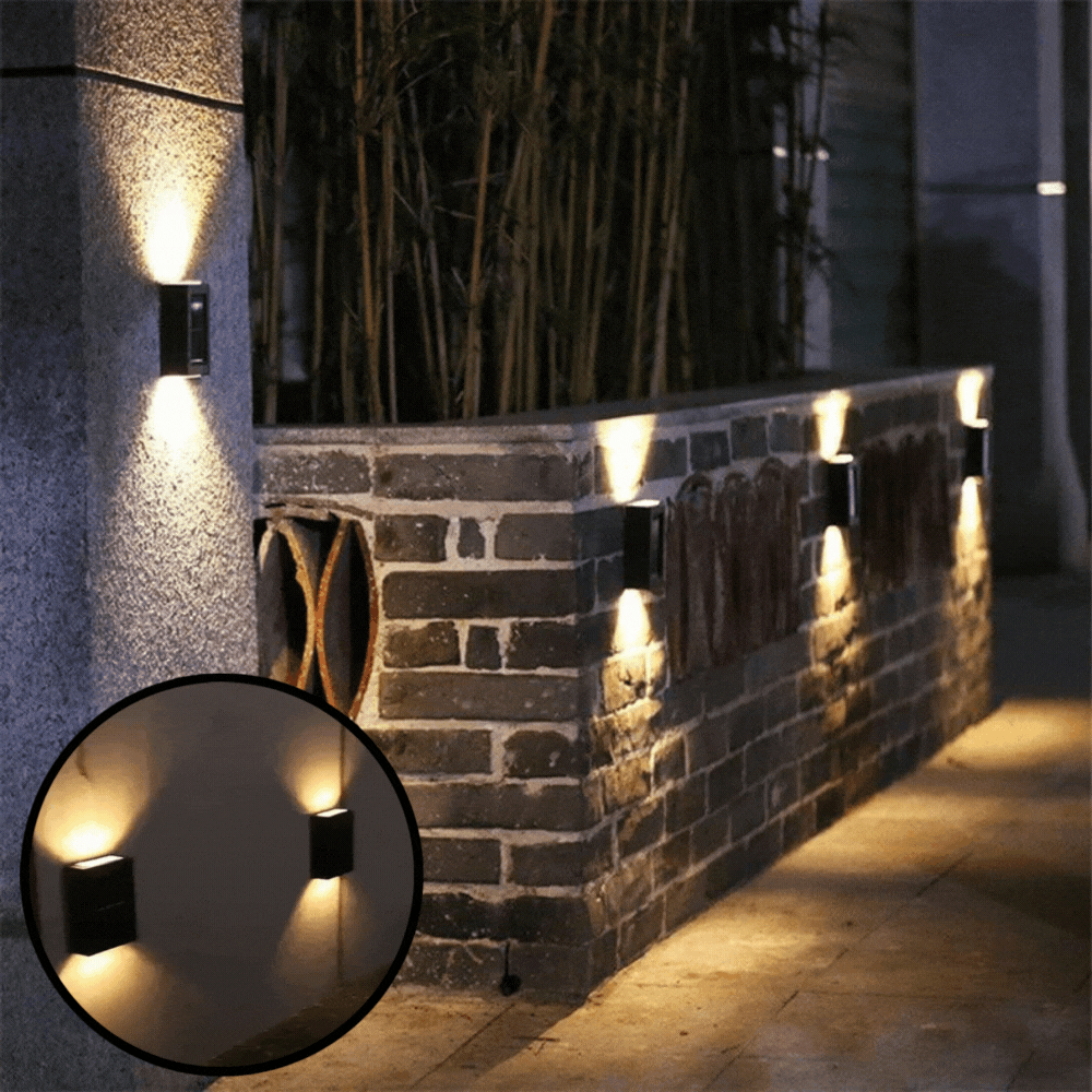 Verlicht uw buitenruimte moeiteloos met deze LED zonne wandlamp 