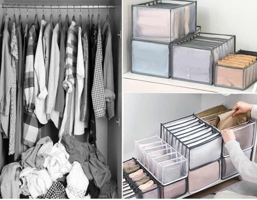 Kit för förvaringslådor för att organisera dina lådor (x3) 