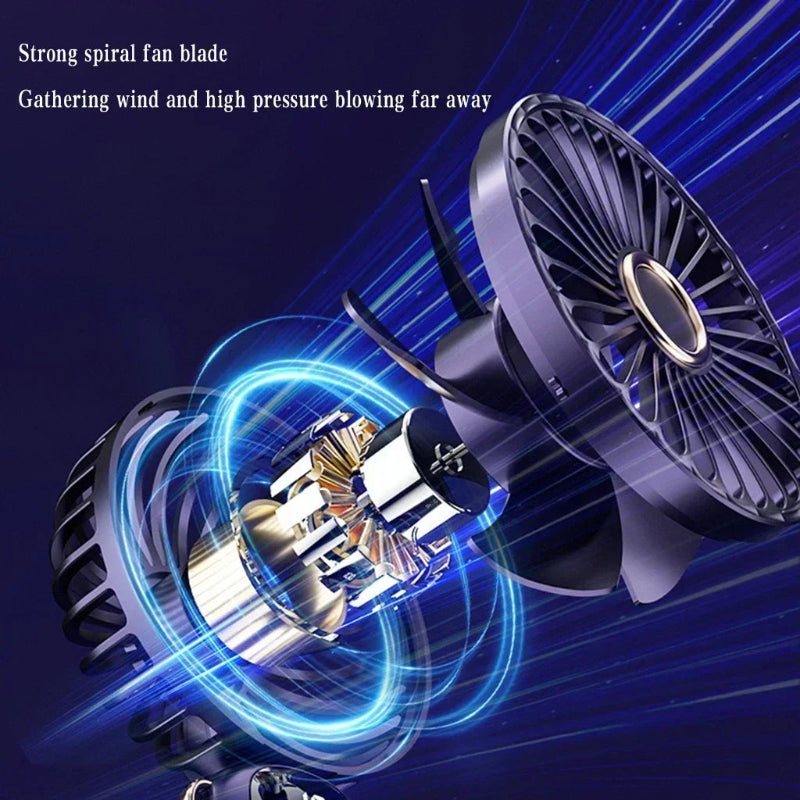 Mini kraftfuld ventilator med intelligent LED-skærm 