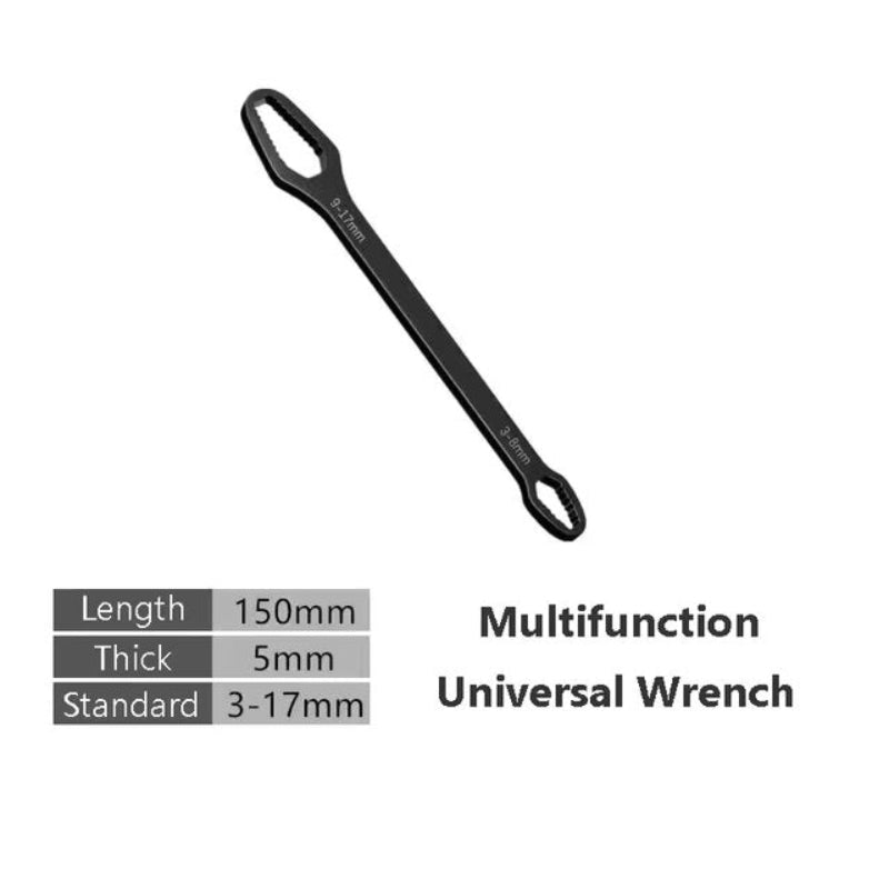 Robuuste multifunctionele sleutel voor verschillende schroeven en moeren 
