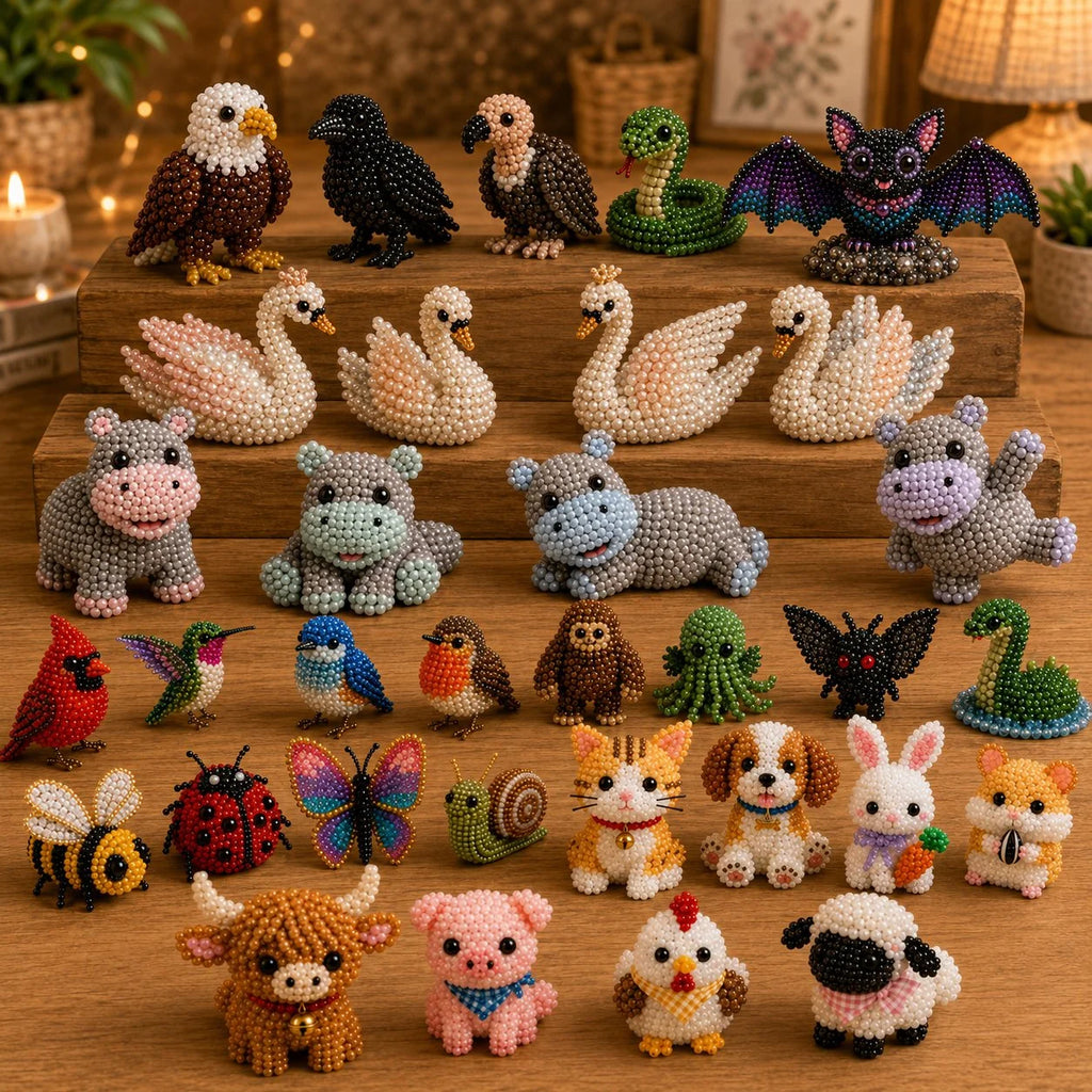 Crea bonitos animales 3D de abalorios fácilmente en casa — Caja completa de 11 kits, foto 10