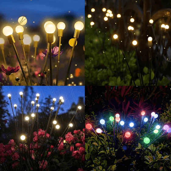 Záhradné lampy s luciami 