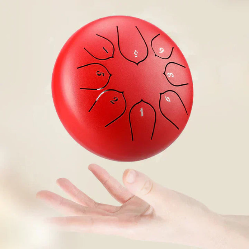 Mini tambur relaxant cu sunete liniștitoare integrate 