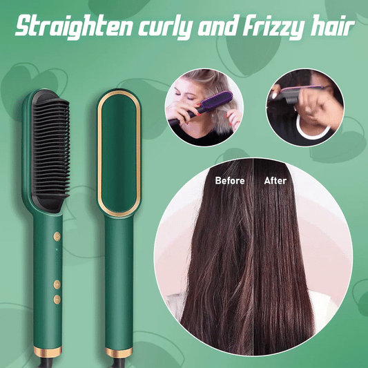 Smooth hair in 2 minutes with a heated brush 