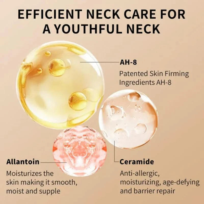 Crema reafirmante para el cuello con masajeador integrado 