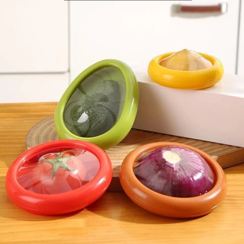 Reusable lids for cut fruits and vegetables (x4) 