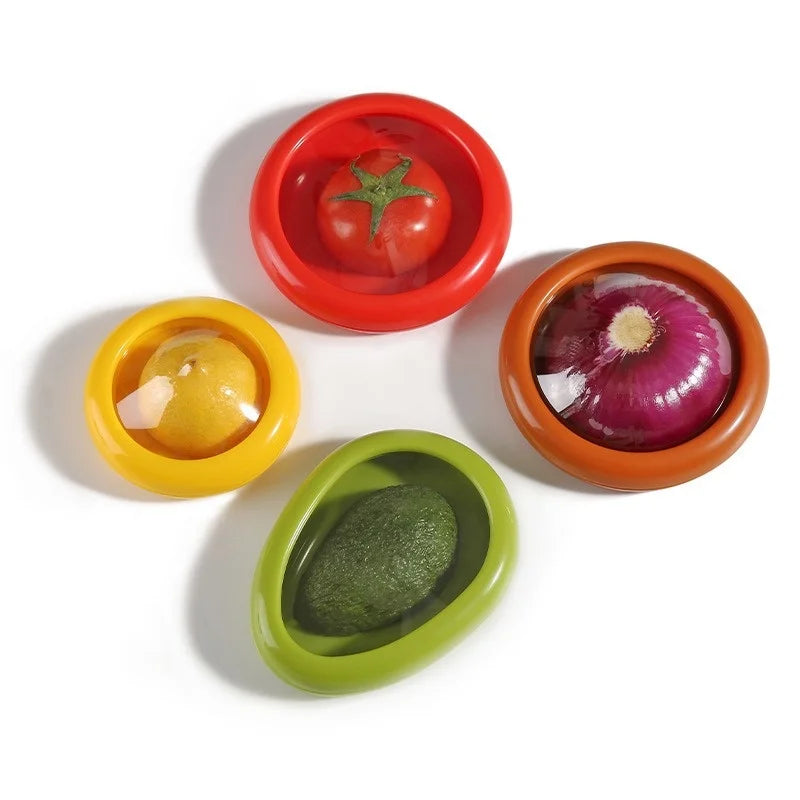 Reusable lids for cut fruits and vegetables (x4) 