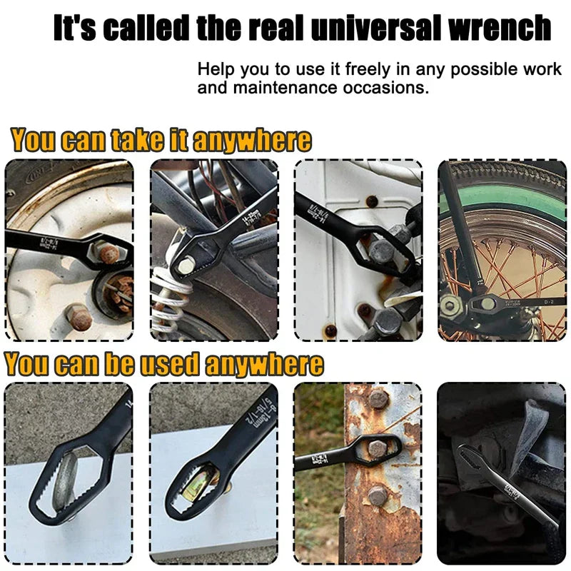 Robuuste multifunctionele sleutel voor verschillende schroeven en moeren 