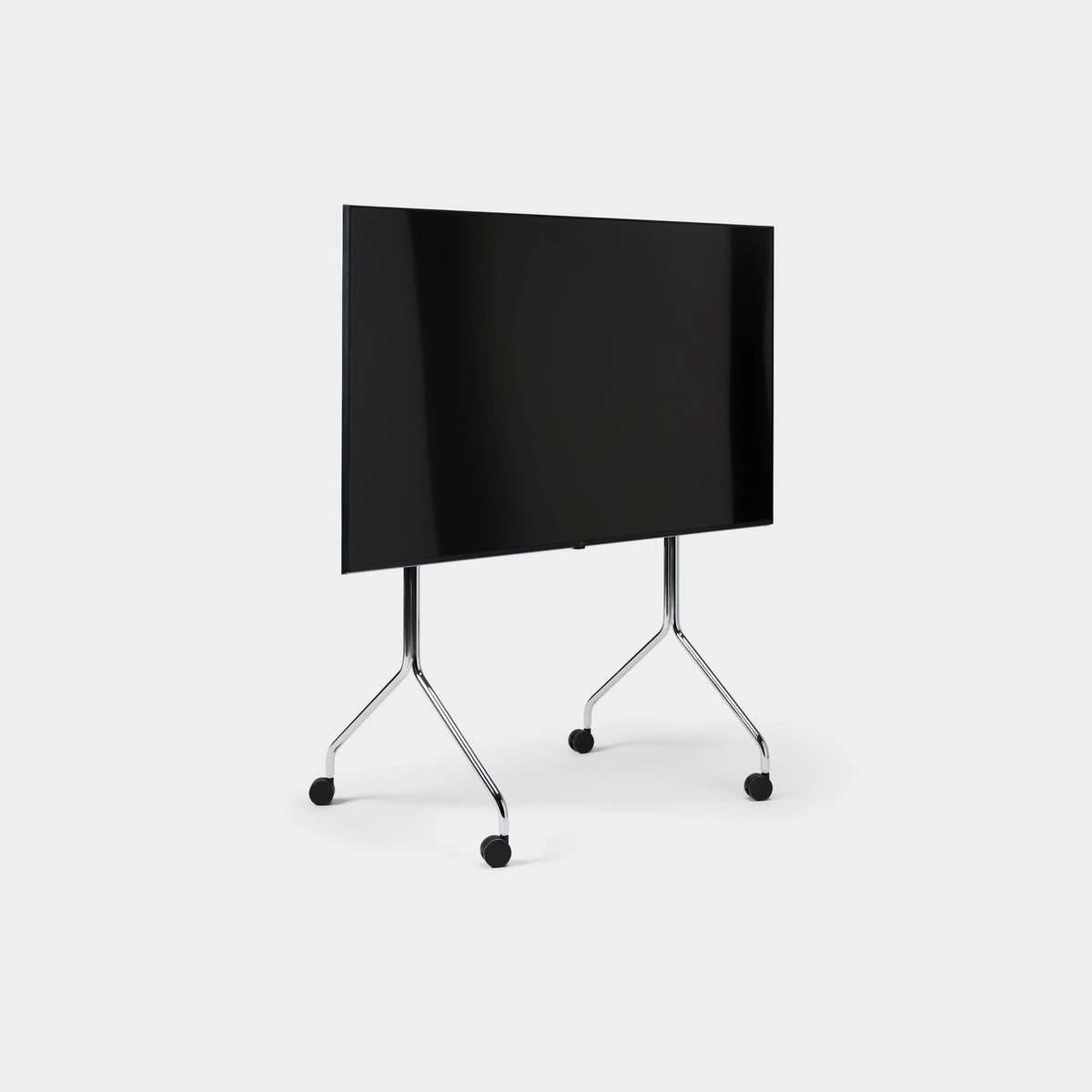 Support TV à Roulettes Moon Tall Chromé